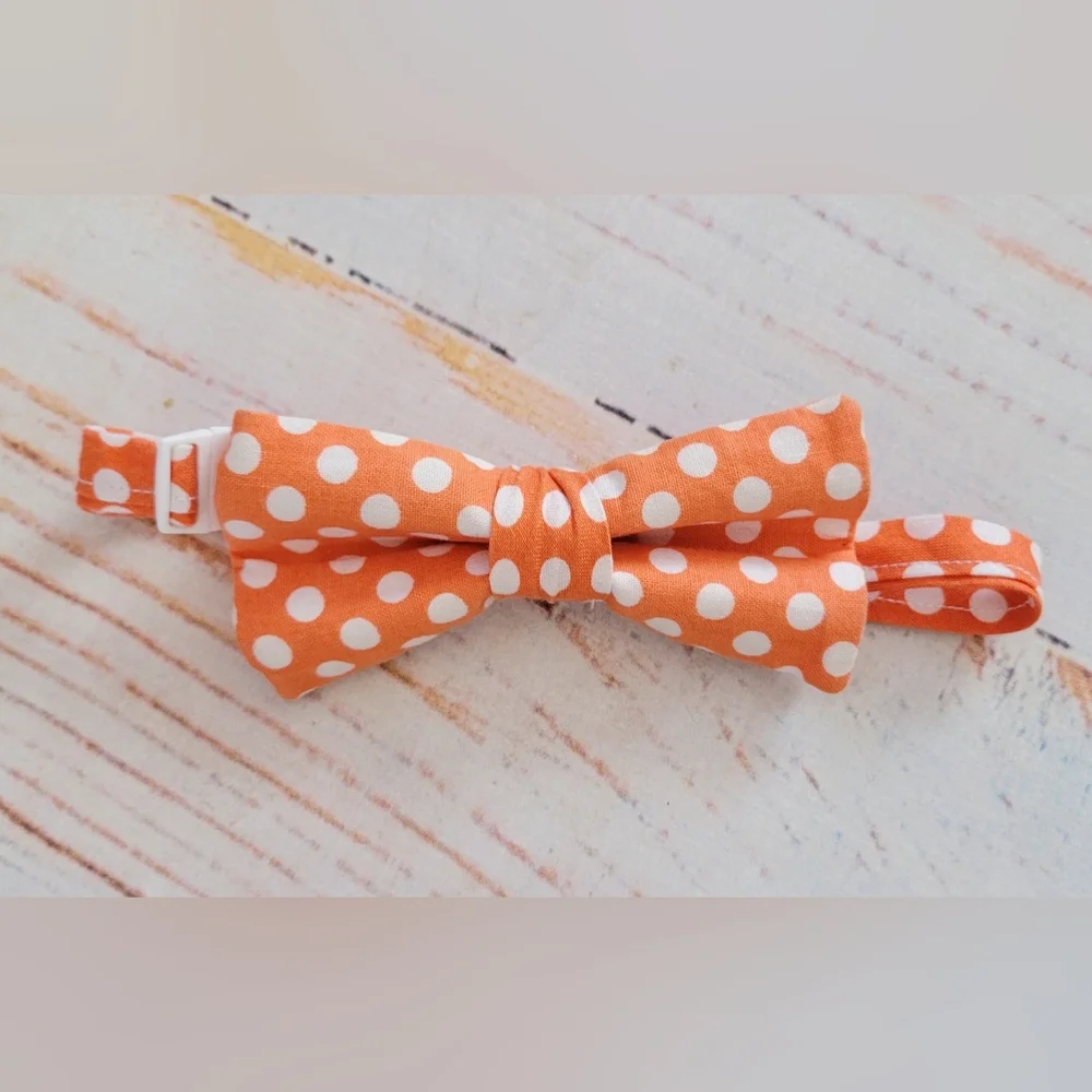 Trendy Ties Orange Polka Dot Kids Bow Tie